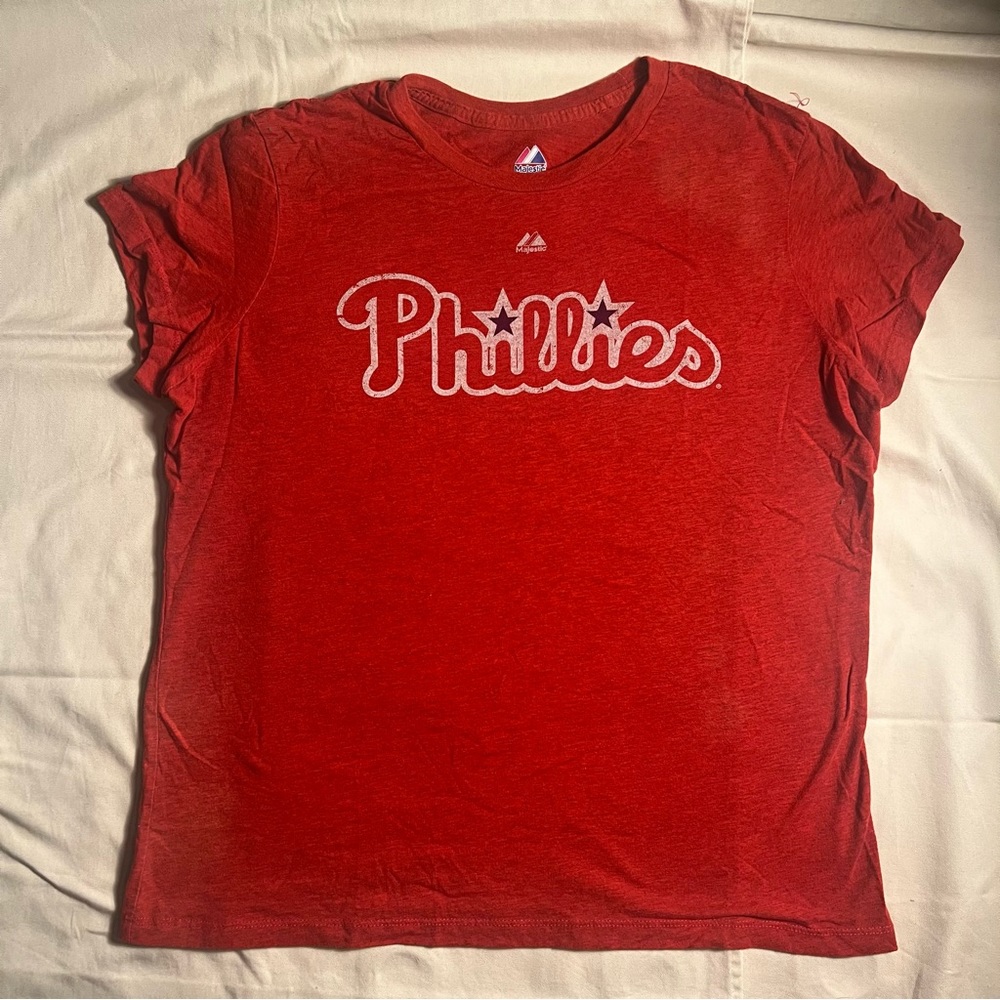 VINTAGE Majestic Phillies T Shirt | XL | 34 Roy Halliday (RIP)